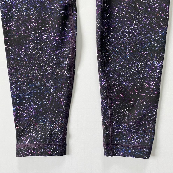 Lululemon Leggings Size 4 Wunder Under 28” EUC Galaxy Splatter Black Purple - Picture 4 of 16